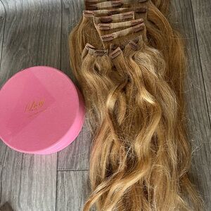 Luxy Hair Extensions in Blonde human hair clip ins